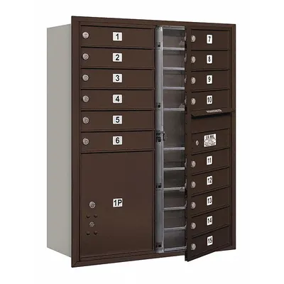 SALSBURY INDUSTRIES Mailbox: 4C, 16 Doors, Horizontal, 41 3/8 in H x 31 1/8 in W x 16 1/2 in D - Multi-Unit Mailboxes