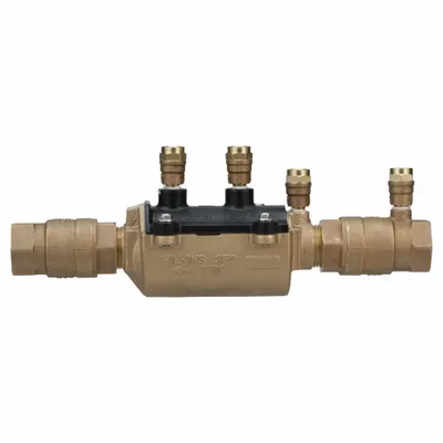 ZURN WILKINS 350 Double Check Backflow Preventer, 1 1/2 in, Flange x Flange - Zurn Double Check Backflow Preventers