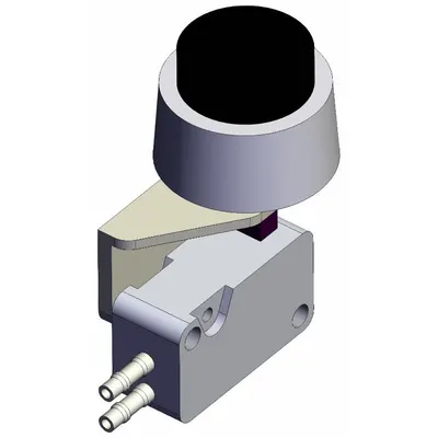 SMC Shuttle Valve: VM1000 Series, Extended Button Actuator, 3 Ports, 4 mm Push-On - VM Series Manual Air Control Valves