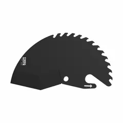 Steel replacement blade for ratcheting PVC pipe cutters. Cuts CPVC, PEX, and PVC pipe materials. Compatible with KLEIN TOOLS No. 866VM8 cutter.