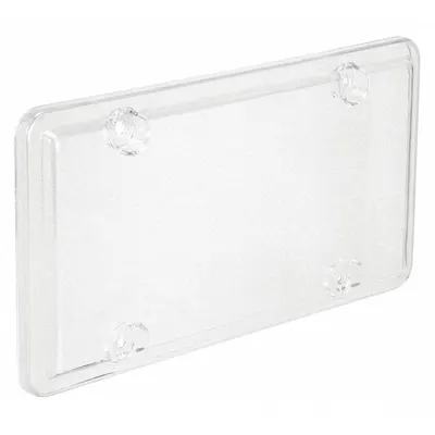 BELL License Plate Cover: Clear, 12 3/8 in Lg, 6 1/4 in Wd - License Plate Covers
