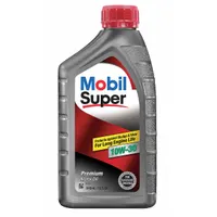 MOBIL Super 10W-30 is a synthetic-blend gasoline engine oil supplied in 1 qt bottles. Formulated for light-duty trucks, this SAE 10W-30 grade oil provides lubrication and protection for gasoline engines under varied driving conditions