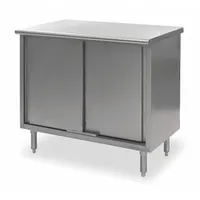 This NSF-certified cabinet bench from EAGLE GROUP provides a stainless steel work surface with integrated storage. Fully assembled, it measures 60 inches by 30 inches and supports up to 600 lb. Suitable for sanitary environments such as food service and laboratories