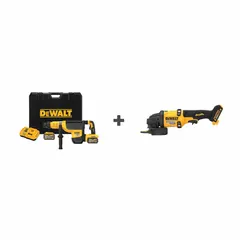 This cordless rotary hammer operates on a 60V DC battery system with a 6.0Ah/9.0Ah battery. It delivers 19.4 Joules of impact energy and features a brushless motor. The tool offers Hammer and Rotate mode for drilling and chiseling in concrete, masonry, and stone.