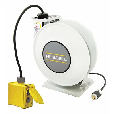 HUBBELL WIRING DEVICE-KELLEMS Self-Retracting Cord Reel - Self-Retracting Cord Reels