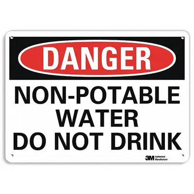 LYLE Danger: Non-Potable Water Do Not Drink Sign - Danger: Non-Potable Water Do Not Drink Signs