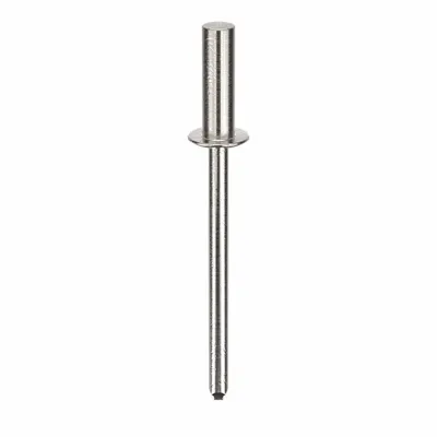 POP AVDEL Domed-Head Blind Rivet, 0.124" dia, 1.521" L, PK500 - Domed-Head Blind Rivets
