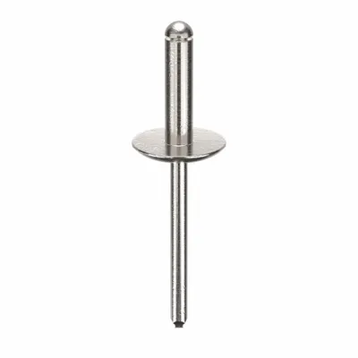 OEM Large Flange Blind Rivet, 0.188" Dia, 2 1/24" L, Plain, 250 PK - Large Flange Blind Rivets