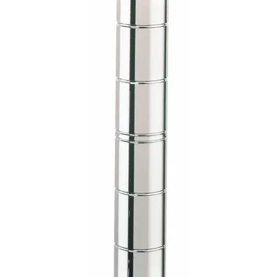 METRO Wire Shelving Post, 13 in, Chrome, Steel, Split Sleeve, Silver - Wire Shelving Posts for Dry Use