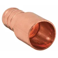 This ZURN barbed fitting adapter is a crimp-on brass tube fitting with 3/4 in pipe size on both ends. It is constructed of copper and uses a crimp PEX connection method. Suitable for joining PEX tubing in plumbing and hydronic heating systems