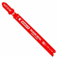 DIABLO Jigsaw Blade: 21, 3 5/8 in Blade Lg, Bi-Metal, Flex for Curved Cuts Cutting Edge, Metal, 5 PK (MPN DJT121AF5)