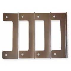 Surface-mount bracket designed for use with 7.5 to 20 kW Dayton electric unit heaters. Constructed with a bronze finish, it includes mounting hardware for secure wall attachment. Outside dimensions are 16-1/2 inches high by 4 inches wide. Suitable for positioning heaters in industrial or commercial spaces requiring overhead or wall mounting.