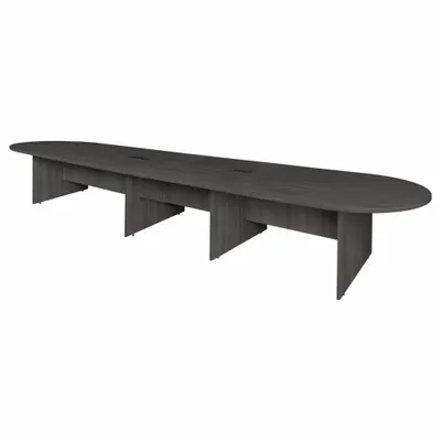 REGENCY Conference Table: Rectangle, Melamine, Ash Gray, 192 in Overall Lg, 52 in Overall Wd - Rectangular Conference Tables