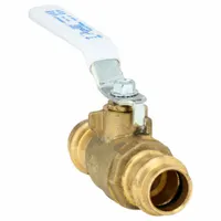 APOLLO Manual Two-Way Ball Valve: 1/2 in, Brass, Straight, Press x Press, Full Port Ball Port (MPN 77VLF14301)