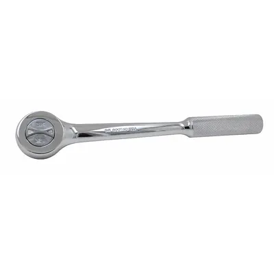 SK PROFESSIONAL TOOLS Hand Ratchet: Round, Reversible, 10 1/4 in Overall Lg, Chrome - Standard-Head Ratchets