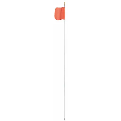 CHECKERS Warning Whip with Reflective X Flag: Light Sold Separately, Orange, White - Warning Whips with a Reflective X