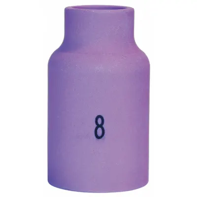 AMERICAN TORCH TIP Gas Lens Nozzle, Alumina, No. 8, Std, 54N14, Pack of 10 - Gas Lens Nozzles