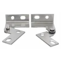 Full surface-mount pivot hinge for cabinet or wardrobe doors. Steel construction with 1 in leaf height and 1 1/16 in leaf width. Supplied as a 2-pack