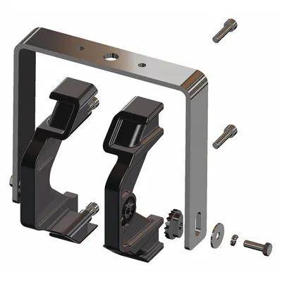 FEDERAL SIGNAL G-KIT-ST Mounting Kit, Silver, 7 7/16 in Overall Width - Mounting Kits & Brackets