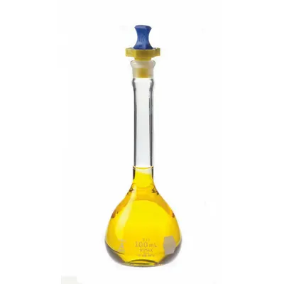 KIMBLE Volumetric Flask: 50 mL, Colorless, Conical, A, +/-0.05 mL - Glass Volumetric Flasks