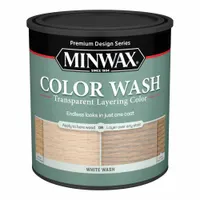 MINWAX Wood Stain: Wood Stain, Interior, Water, 1 qt Container Size, Wood, White Wash, Transparent (MPN 618604444)