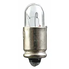 S5-7 Midget Grooved Base Lamp, T1-3/4 Tubular, 28V AC, White, 334