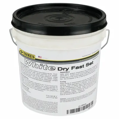 JE TOMES Tomes Concrete Repair Compound, White, 10 lb Pail - General Purpose Concrete Repair Compounds