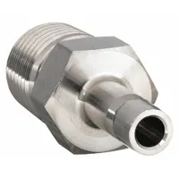 This PARKER double-ferrule stainless steel fitting connects 1/8 in OD tubing to a 1/8 in male NPT threaded port. It is part of the CPI™ series and is compatible with CPI™ brand fittings. Typical applications include instrumentation, hydraulic, and pneumatic systems requiring leak-tight, vibration-resistant connections