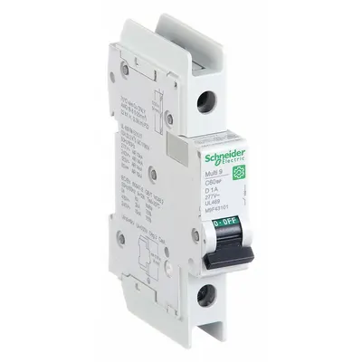 SCHNEIDER M9F43101 D-Curve 1-Pole UL489 Miniature Circuit Breaker - D-Curve, 1-Pole UL489 DIN Rail-Mount Miniature Circuit Breakers