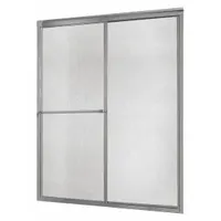 FOREMOST Shower Door: 44 in Min. Door Wd, 48 in Max. Door Wd, 70 in Overall Ht, Rain Tempered Glass (MPN TDSS4870-RN-SV)