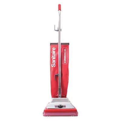 SANITAIRE SC886G Corded Upright Vacuum, Standard Bag, Red, 145 cfm, 15.8 lb - Corded Upright Vacuums