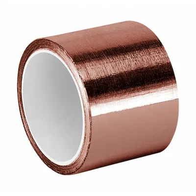 TAPECASE Conductive Electrical Tape: 2 in Wd, 6 yd Lg, 3.5 mil Thick, Copper Foil - Conducting Electrical Tape with Non-Conductive Adhesive
