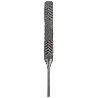 MAYHEW Knurled Pin Punch: 5/64 in Tip Dia, 3/4 in Taper Lg, 2 3/4 in Overall Lg - Flat-Tip Pin Removing Punches