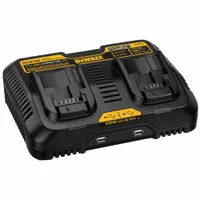 DEWALT Battery Charger: Multi-Port Charging, For 12V DC/20V DC, 2 Ah Charged in 1-Hour, 120V AC (MPN DCB102)