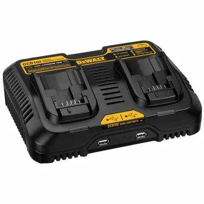DEWALT Battery Charger: Multi-Port Charging, For 12V DC/20V DC, 2 Ah Charged in 1-Hour - DEWALT Battery Chargers