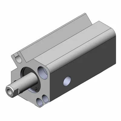 SMC Compact Cylinder: 12 mm Bore Dia, 10 mm Stroke Lg, Magnetic Piston, Through Hole Mount - Single-Acting Compact Air Cylinders