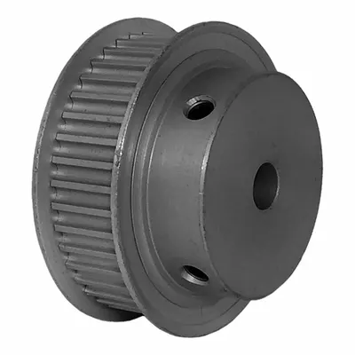 Dayton Timing Pulley: Curvilinear, Fixed, For 9 mm Belt Wd, 40 Teeth, 3 mm Pitch - HTD Section Fixed-Bore Timing Pulleys with Hub