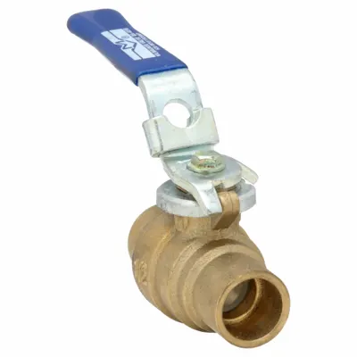 MILWAUKEE VALVE 1/2" BA-485BLL Brass Ball Valve, Sweat x Sweat, Locking Lever - Brass Ball Valves