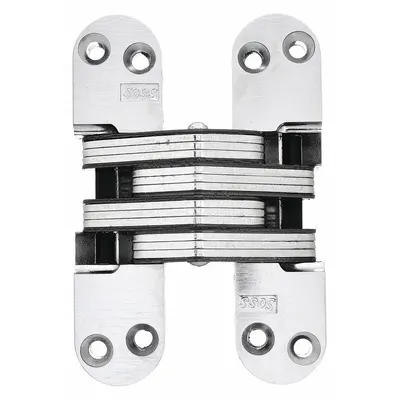 SOSS Concealed Hinge: 4 5/8 in Leaf Ht, 1 1/8 in Leaf Wd, Full Mortise Mounting - Full Mortise-Mount Concealed Hinges