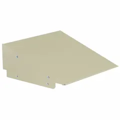 This steel slope-top kit is designed for standard lockers with a 12 in width. It includes one right slope end panel and is finished with a powder coating. The sloped surface helps prevent accumulation of debris on top of lockers, facilitating easier cleaning.
