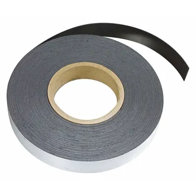 MAG-MATE MRA120X0100X050 Flexible Magnet Roll, 1 in x 50 ft, Black - Flexible Magnet Rolls