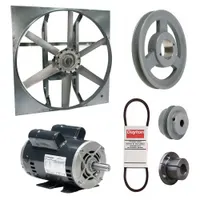 Exhaust Fan with Drive Package: Belt Drive, 30 in Blade, 2 hp, 14,990 cfm, 115/208-230V AC, 1 ph (MPN 7M895)