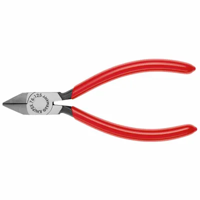 KNIPEX Diagonal Cutting Plier: Std, Straight, Oval, 7/8 in Jaw Lg, 5/8 in Jaw Wd - Standard-Cut Diagonal-Cutting Pliers
