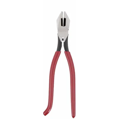 KLEIN TOOLS Ironworker's Pliers: Flat, 9 1/4 in Overall Lg, 1 1/4 in Jaw Lg, 1 1/8 in Jaw Wd - Standard Ironworker's Pliers