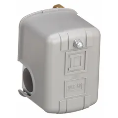 This pressure switch is designed for use with reciprocating compressors. It monitors and controls air pressure by opening or closing electrical contacts at predetermined set points, ensuring safe and efficient compressor operation in pneumatic systems.
