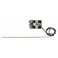 Replacement thermostat for GE ovens, designed to regulate oven temperature. Maintains consistent cooking performance by controlling temperature within the appliance