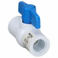 APPROVED VENDOR Manual Two-Way Ball Valve: 1/2 in, PVC, Straight, FIP x FIP, Full Port Ball Port (MPN 107-133-NP)