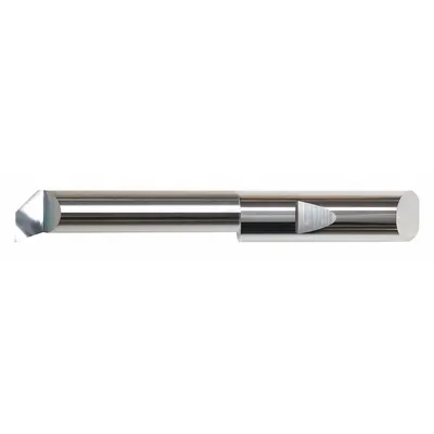 MICRO 100 Boring Bar: Top Rake Chipbreaker, 3/16 in Shank Dia., Bright (Uncoated) - Machining