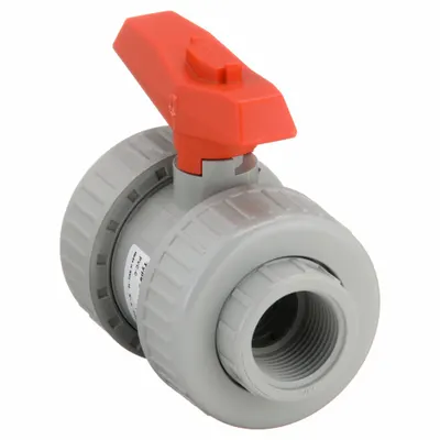GF PIPING SYSTEMS Manual Two-Way Ball Valve: 3/4 in, CPVC, Straight, Socket x FNPT, Two-Piece - CPVC Ball Valves