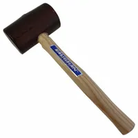 Rawhide Mallet: Wood Handle, 24 oz Head Wt, 2 3/4 in Dia, 5 in Head Lg, 17 in Overall Lg, Natural (MPN RM275)